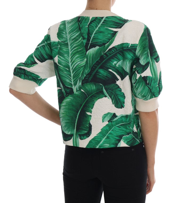 Dolce & Gabbana Pullover mit tropischen Pailletten - Lush Greenery Edition