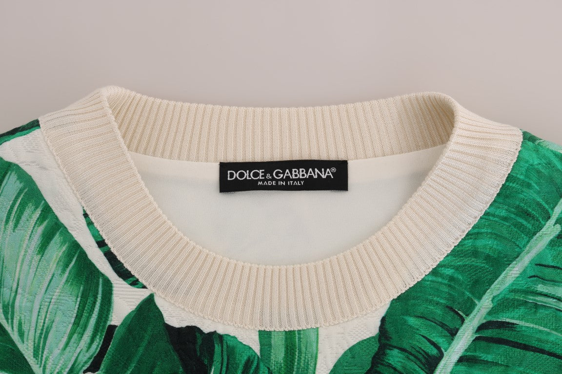 Dolce & Gabbana Pullover mit tropischen Pailletten - Lush Greenery Edition