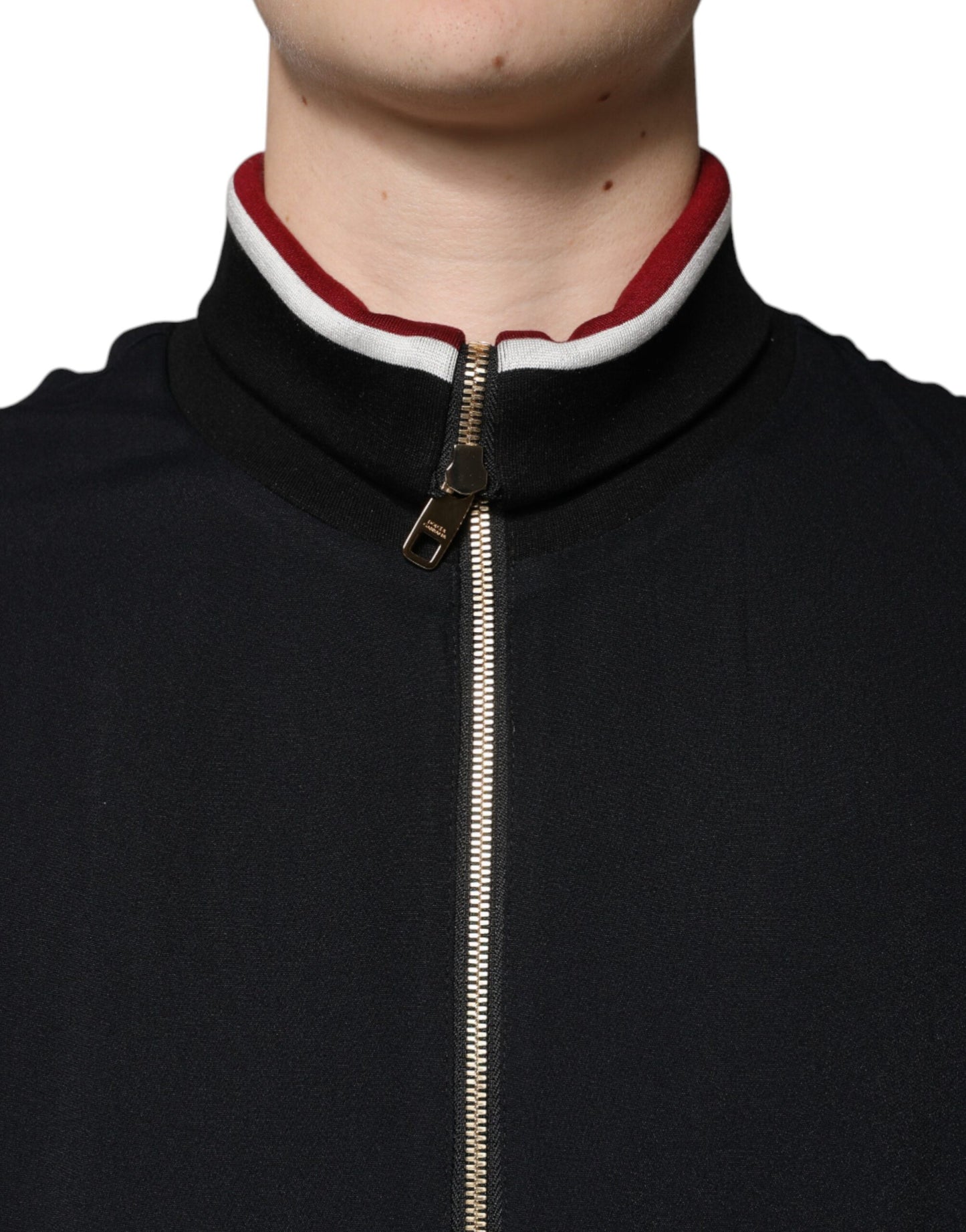 Dolce & Gabbana – Schwarzes DG King-Sweatshirt mit durchgehendem Reißverschluss