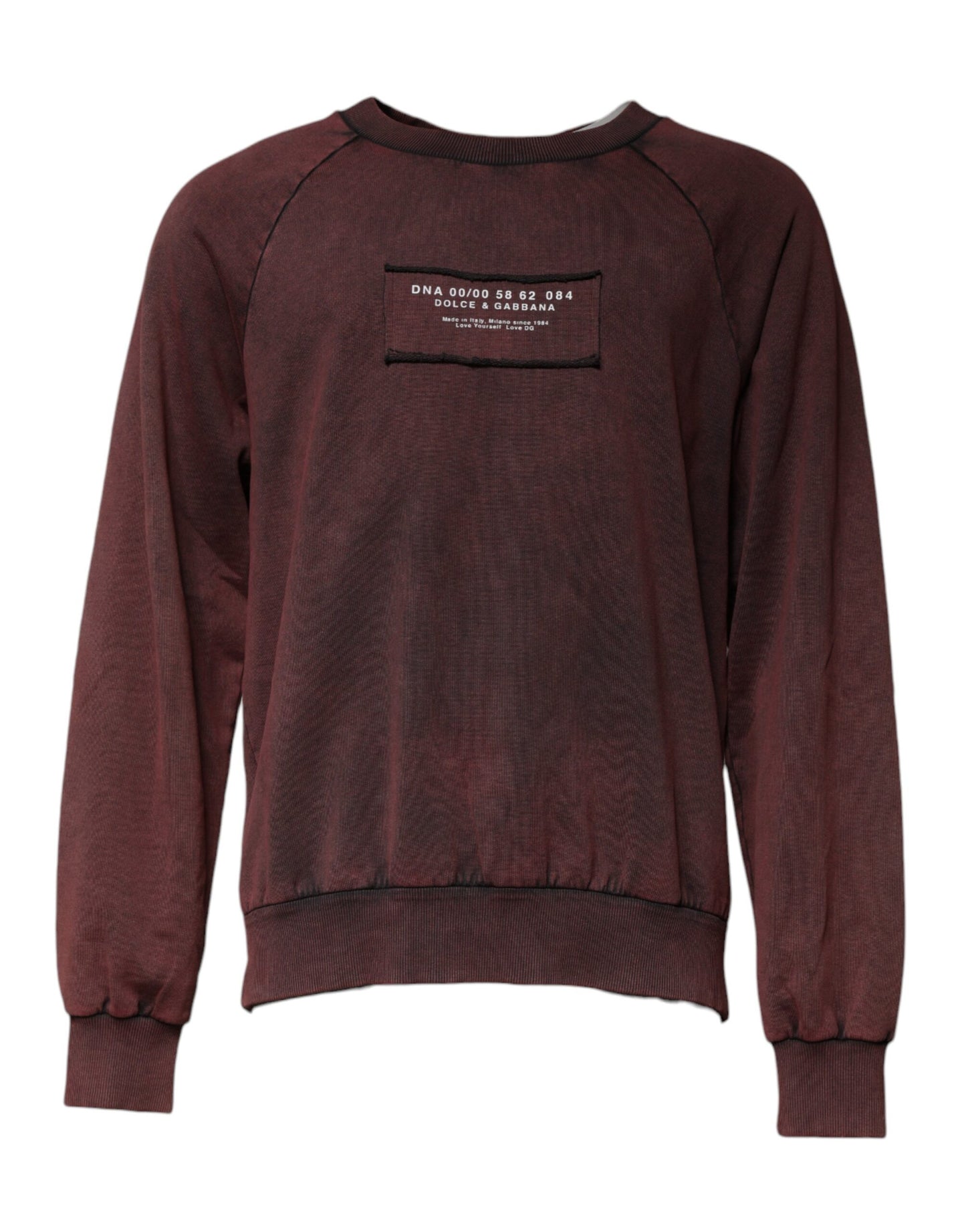 Brauner Pullover mit Rundhalsausschnitt und Logo von Dolce & Gabbana