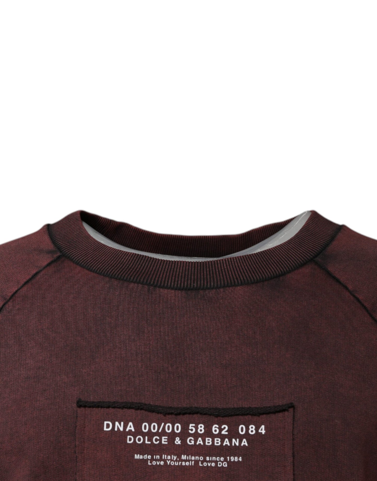 Brauner Pullover mit Rundhalsausschnitt und Logo von Dolce & Gabbana