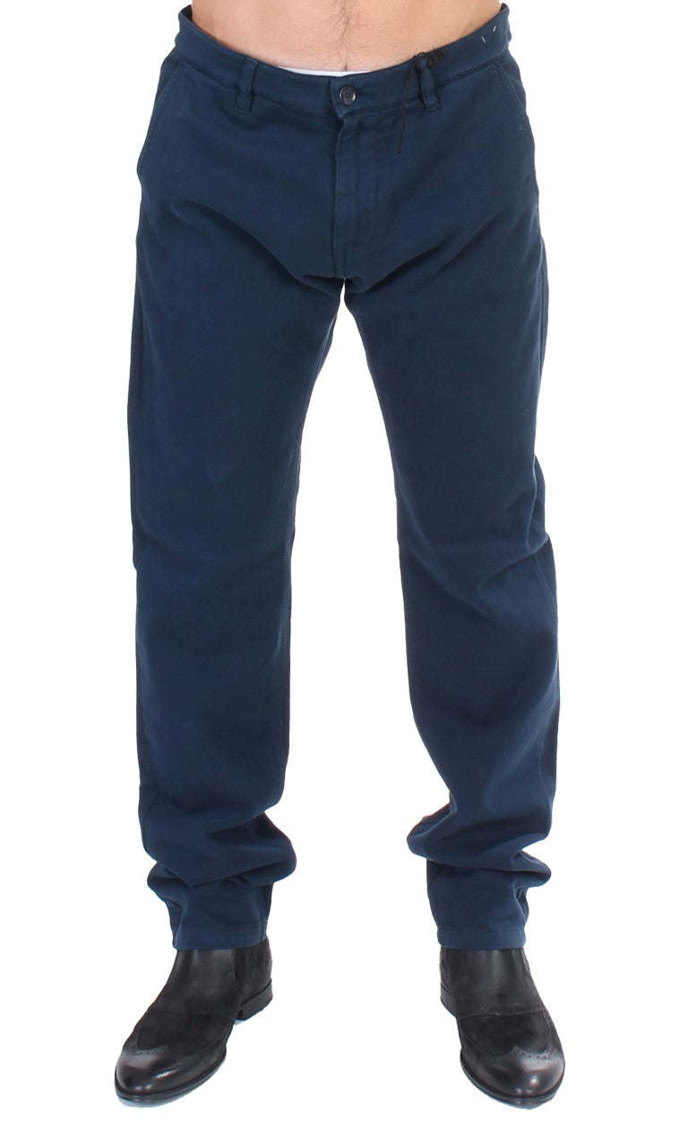 Pantaloni chino dal taglio dritto elasticizzati blu