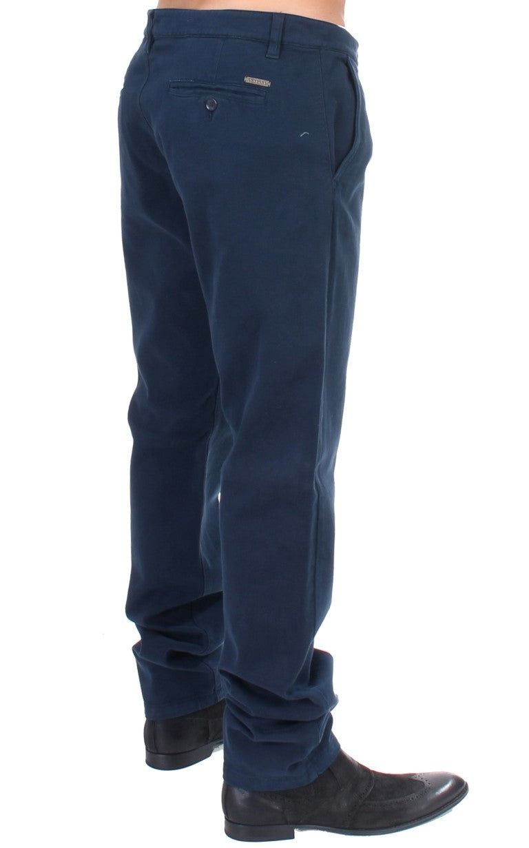 Pantaloni chino dal taglio dritto elasticizzati blu