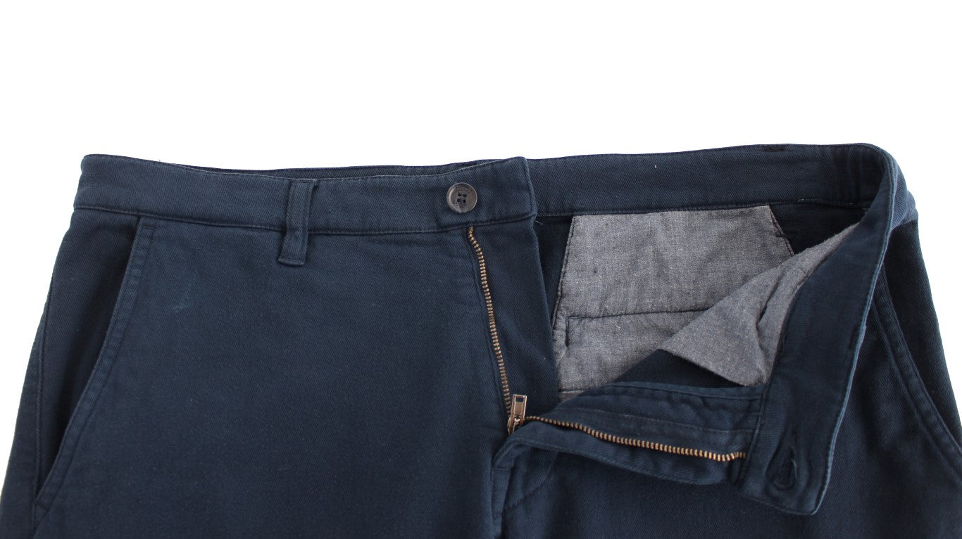 Pantaloni chino dal taglio dritto elasticizzati blu