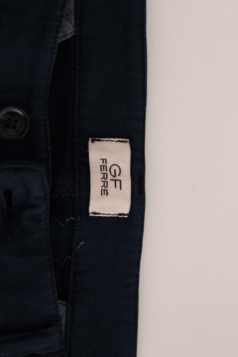 Pantaloni chino dal taglio dritto elasticizzati blu