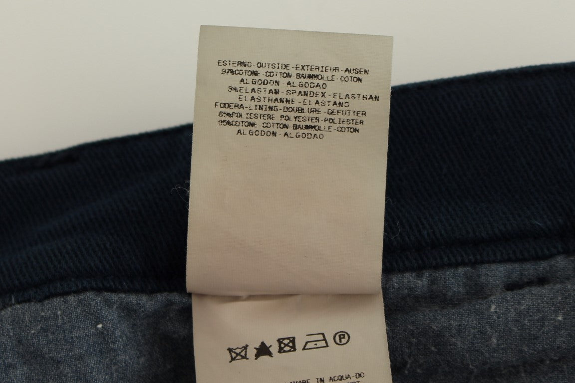 Pantaloni chino dal taglio dritto elasticizzati blu