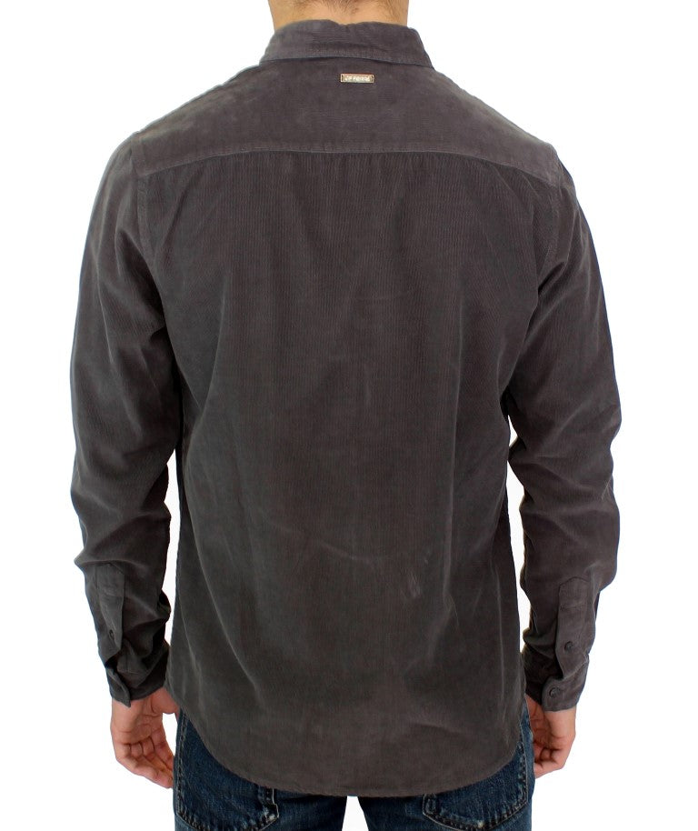 GF Ferre Chic Grünes Baumwoll Freizeit Herrenhemd