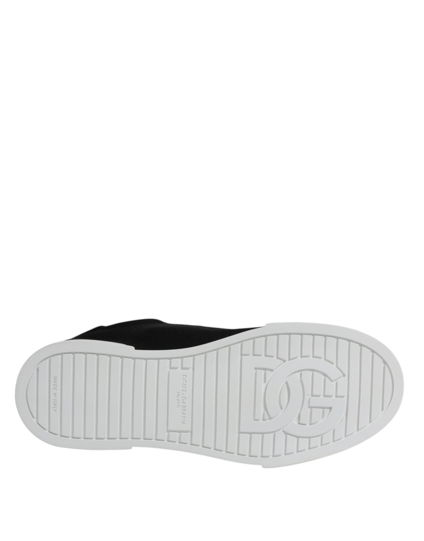 Dolce & Gabbana – Schwarze Portofino-Sneaker mit niedrigem Schaft