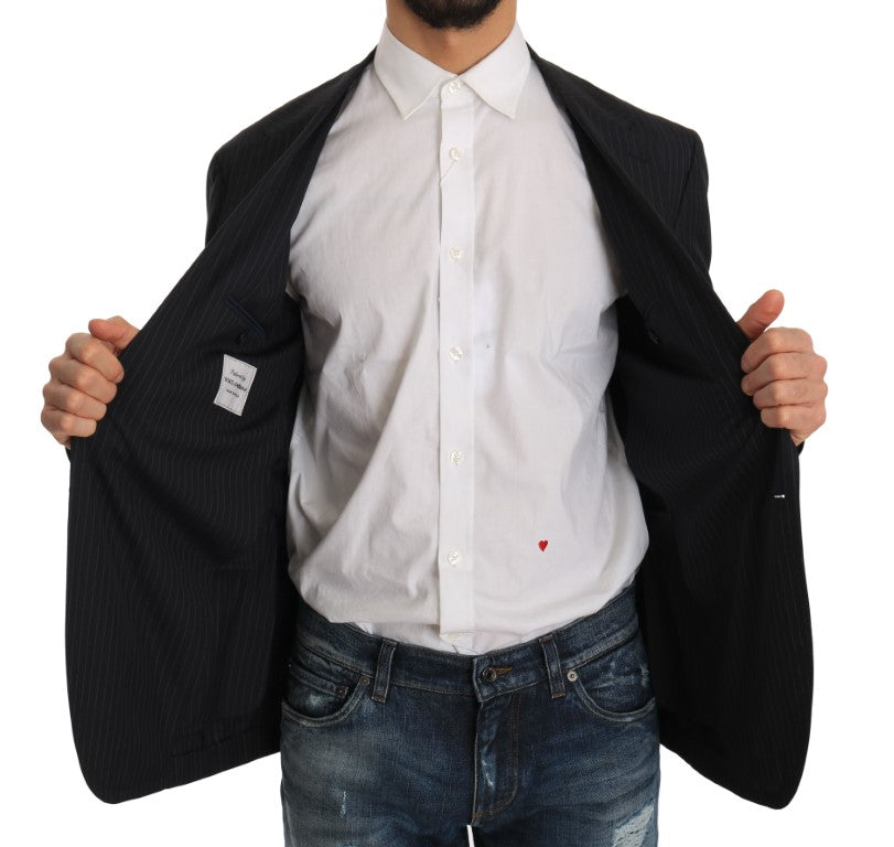 Chaqueta de lana a rayas grises Abrigo Blazer delgado