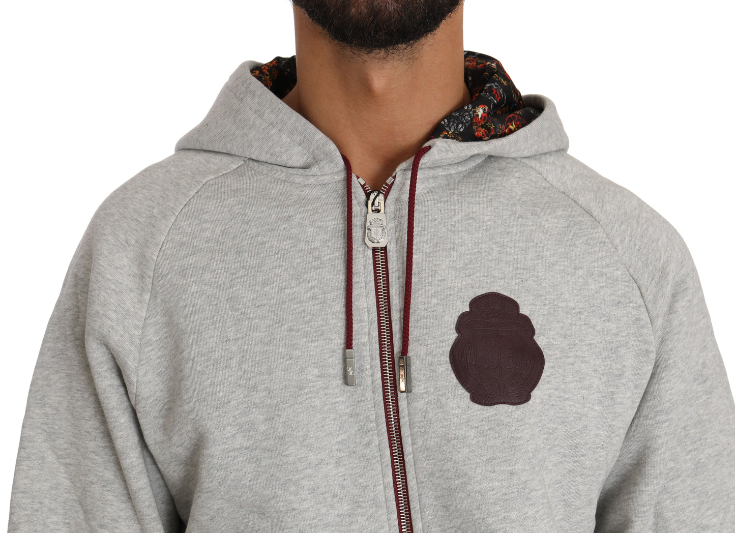 Ensemble di tuta con cappuccio grigia elegante Billionaire Italian Couture