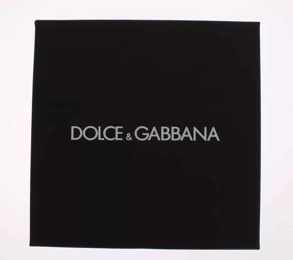 Dolce & Gabbana – Schlüsselanhänger mit Kettenfinder aus Raffialeder in Silber und Braun