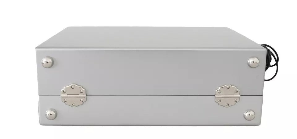Dolce & Gabbana Silberne Retro-Radio-Boombox, limitierte Auflage, handgefertigte Holztasche