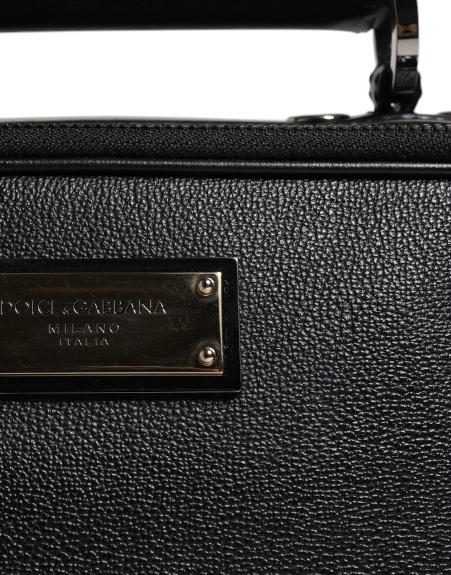 Dolce & Gabbana – Schwarze Umhängetasche aus Nylon und Leder mit Logo