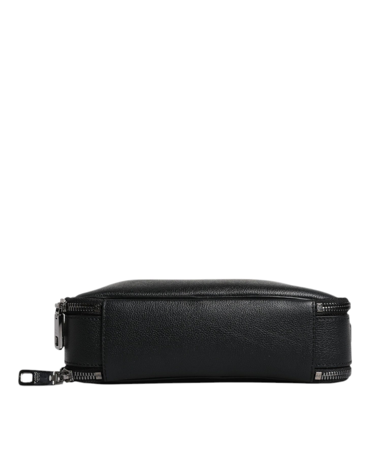 Dolce & Gabbana – Schwarze Umhängetasche aus Nylon und Leder mit Logo