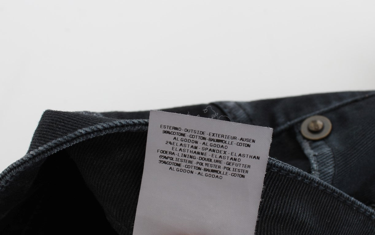 Jeans rilassanti larghi in cotone blu elasticizzato