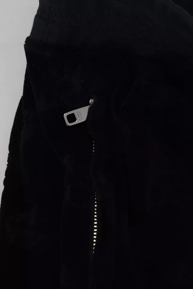 Dolce & Gabbana – Enge Jogginghose aus schwarzer Baumwolle