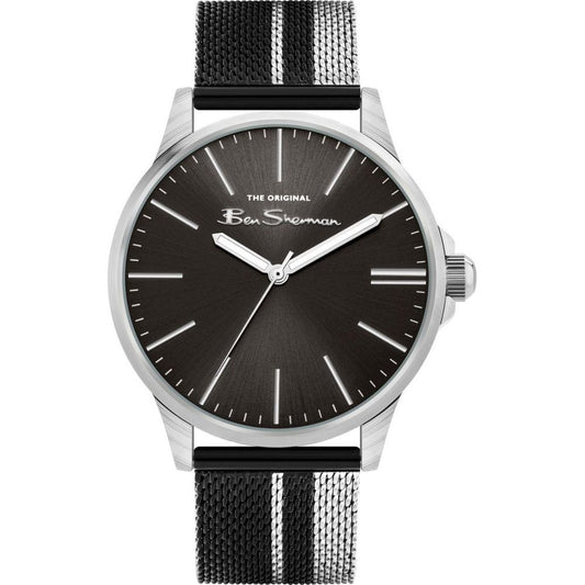 Montre en acier inoxydable noir Ben Sherman