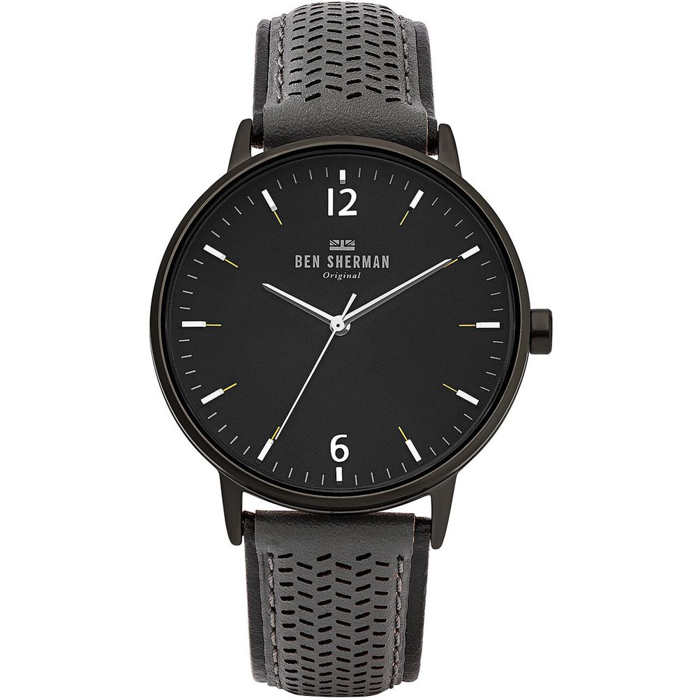 Ben Sherman – Schwarze Lederuhr