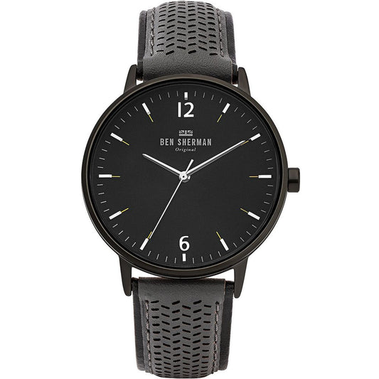 Montre en cuir noir Ben Sherman