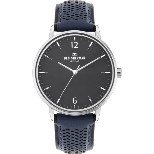 Montre en cuir bleue Ben Sherman