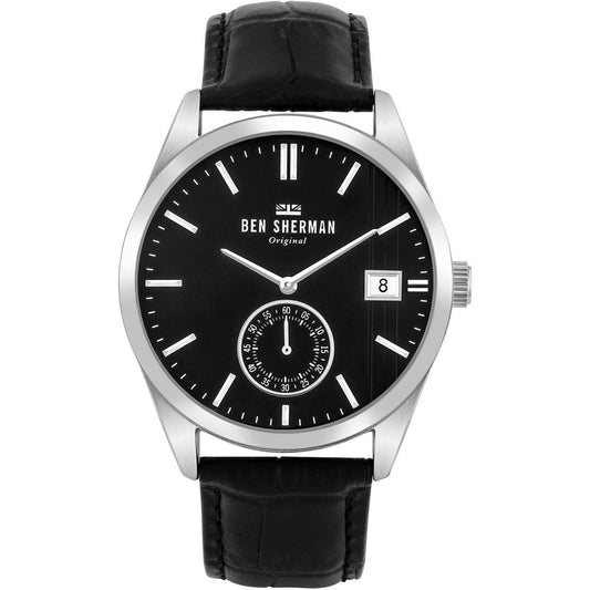 Montre en cuir noir Ben Sherman
