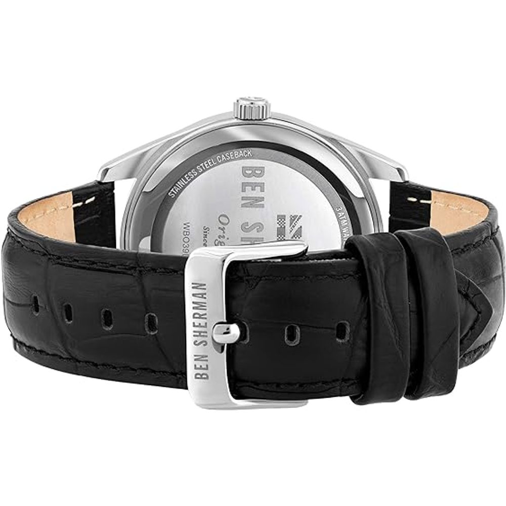 Montre en cuir noir Ben Sherman
