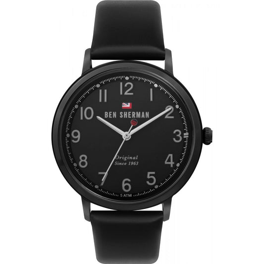 Orologio in pelle nera Ben Sherman