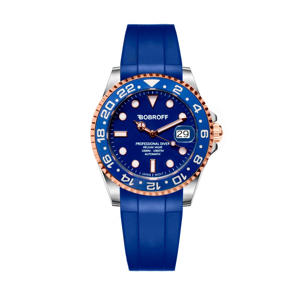 Orologio in gomma nera Bobroff