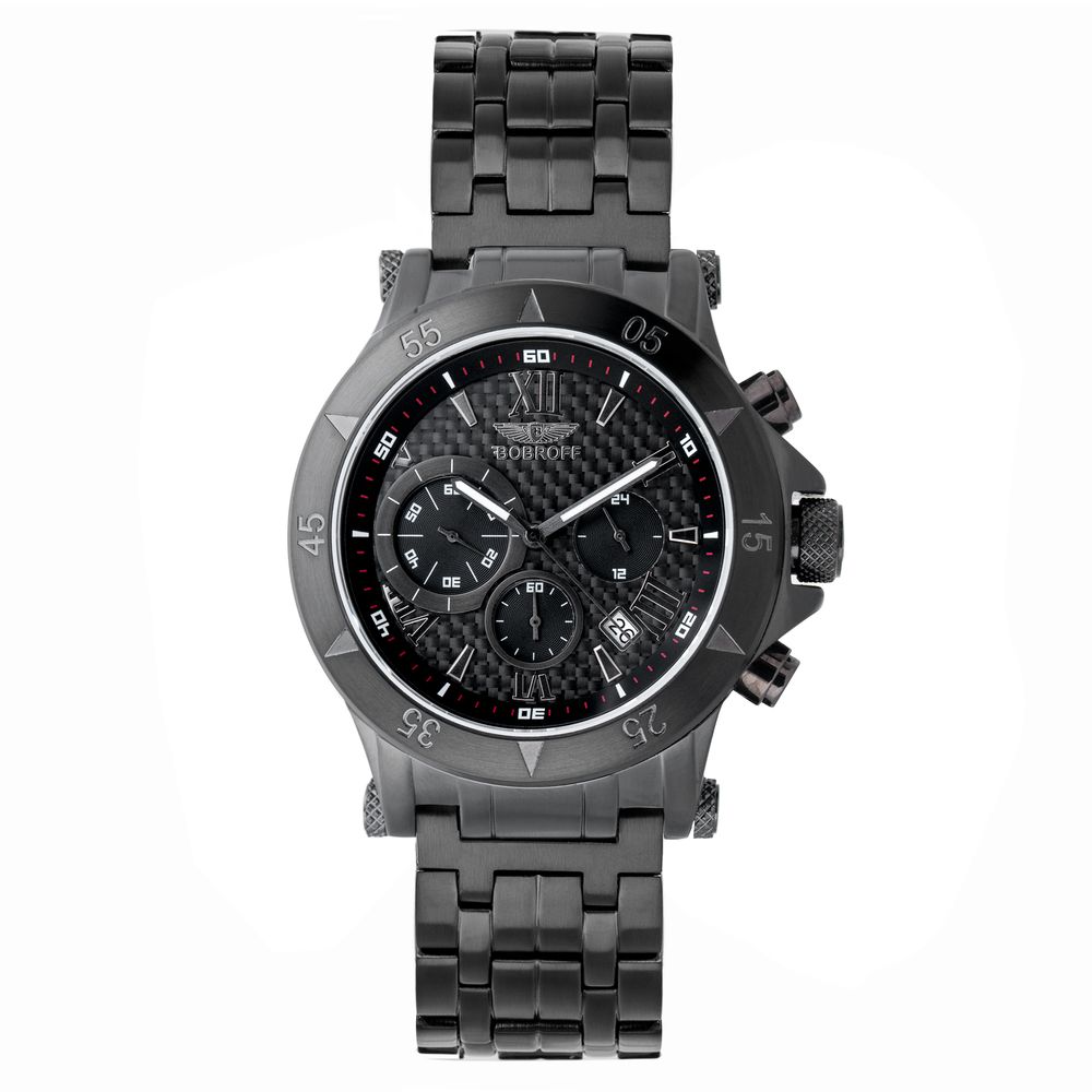 Orologio in Acciaio Nero Bobroff