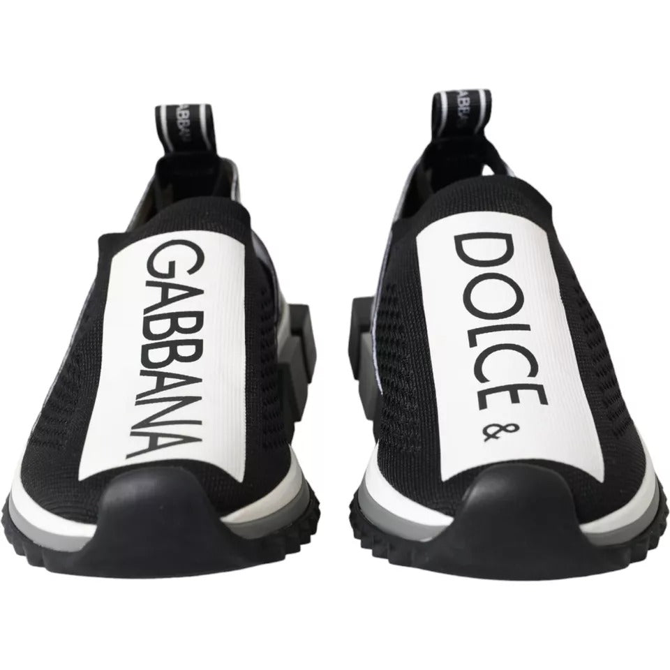 Dolce & Gabbana – Sorrento – Slipper-Sneakers in Schwarz und Weiß