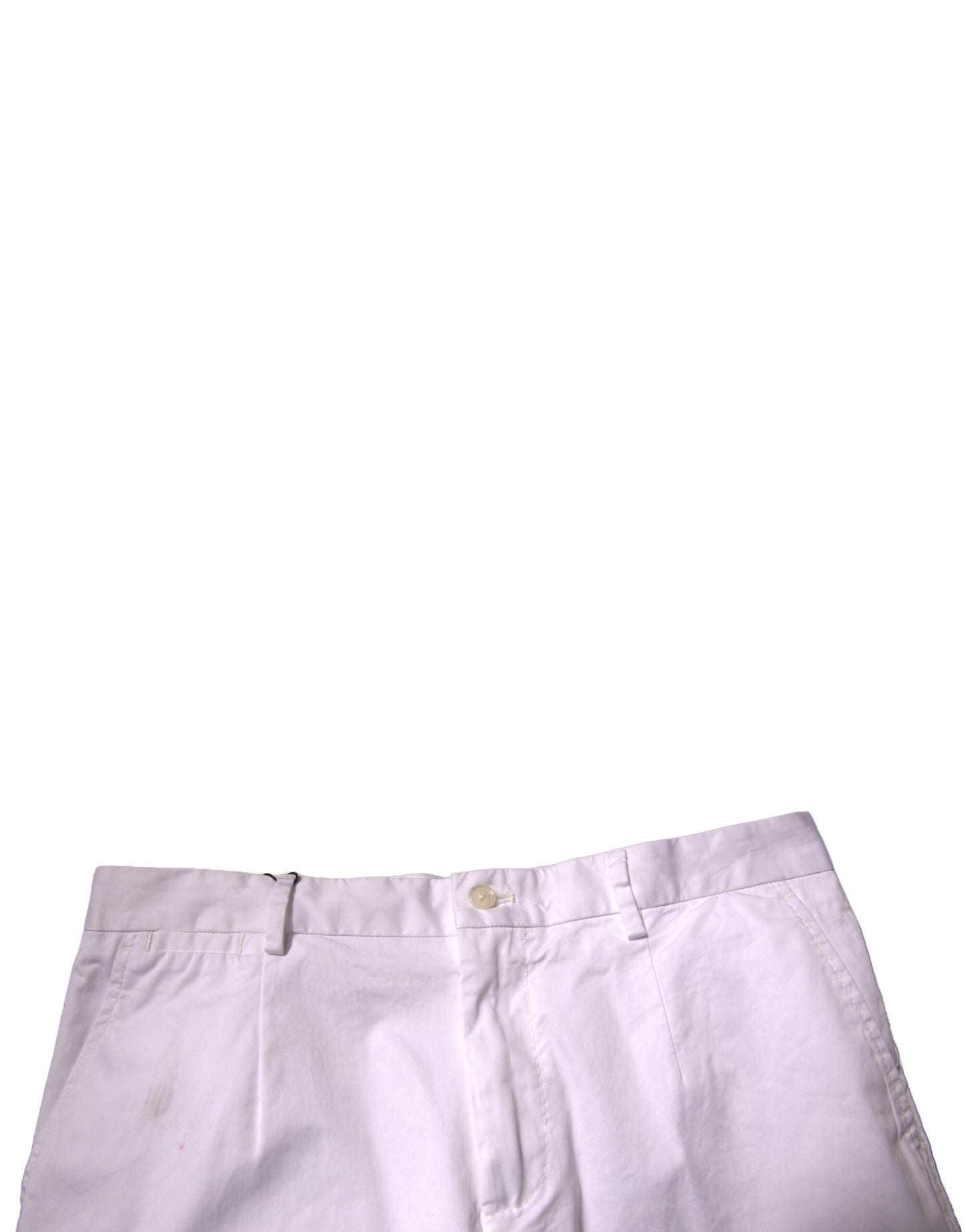 Dolce & Gabbana Weiße Chinos Baumwollstretch-Freizeitshorts