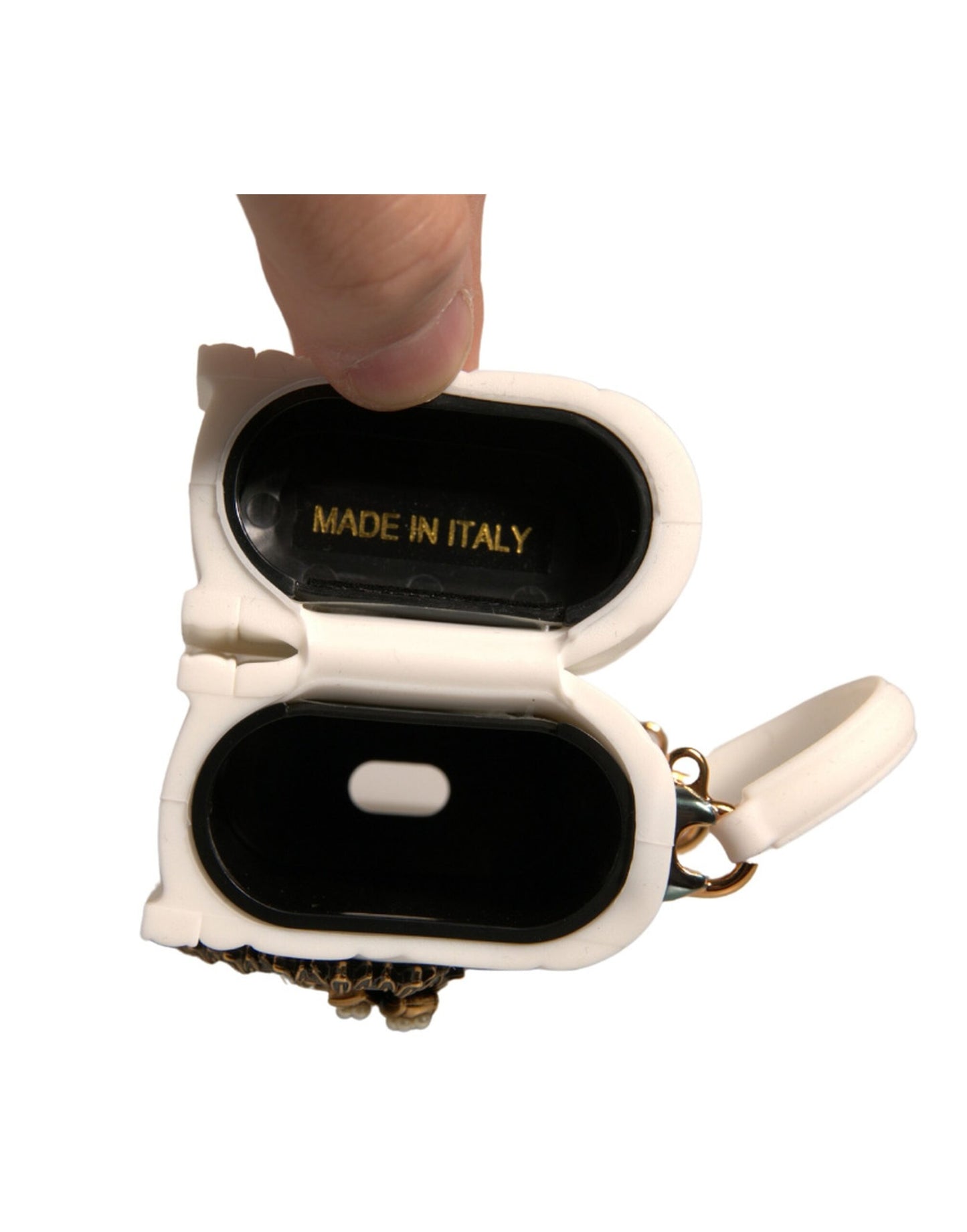 Dolce & Gabbana – Devotion – Herz-Cover aus Silikon, weiß, Handtasche, Airpod-Hülle