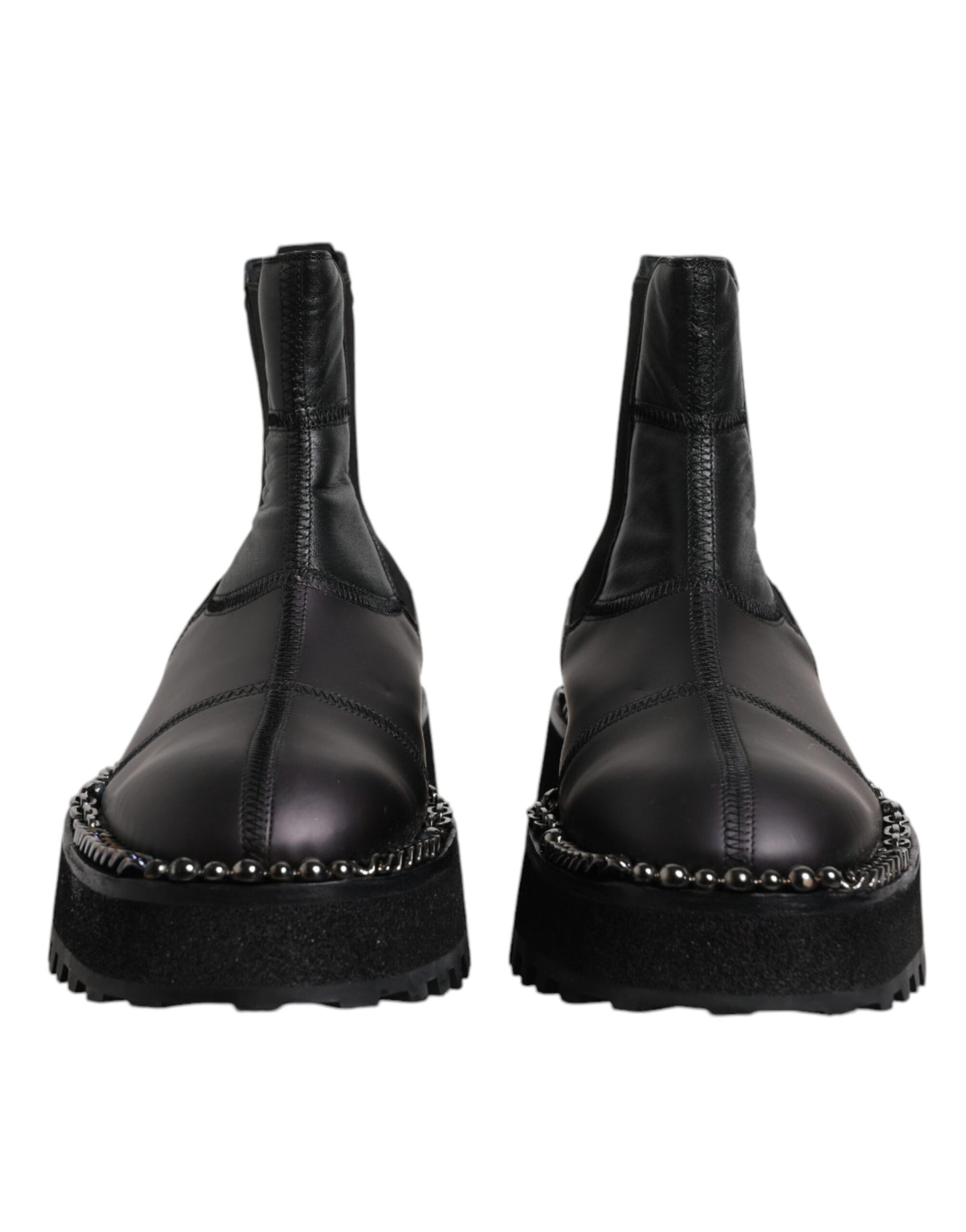 Dolce & Gabbana – Schwarze Chelsea-Stiefel aus Leder