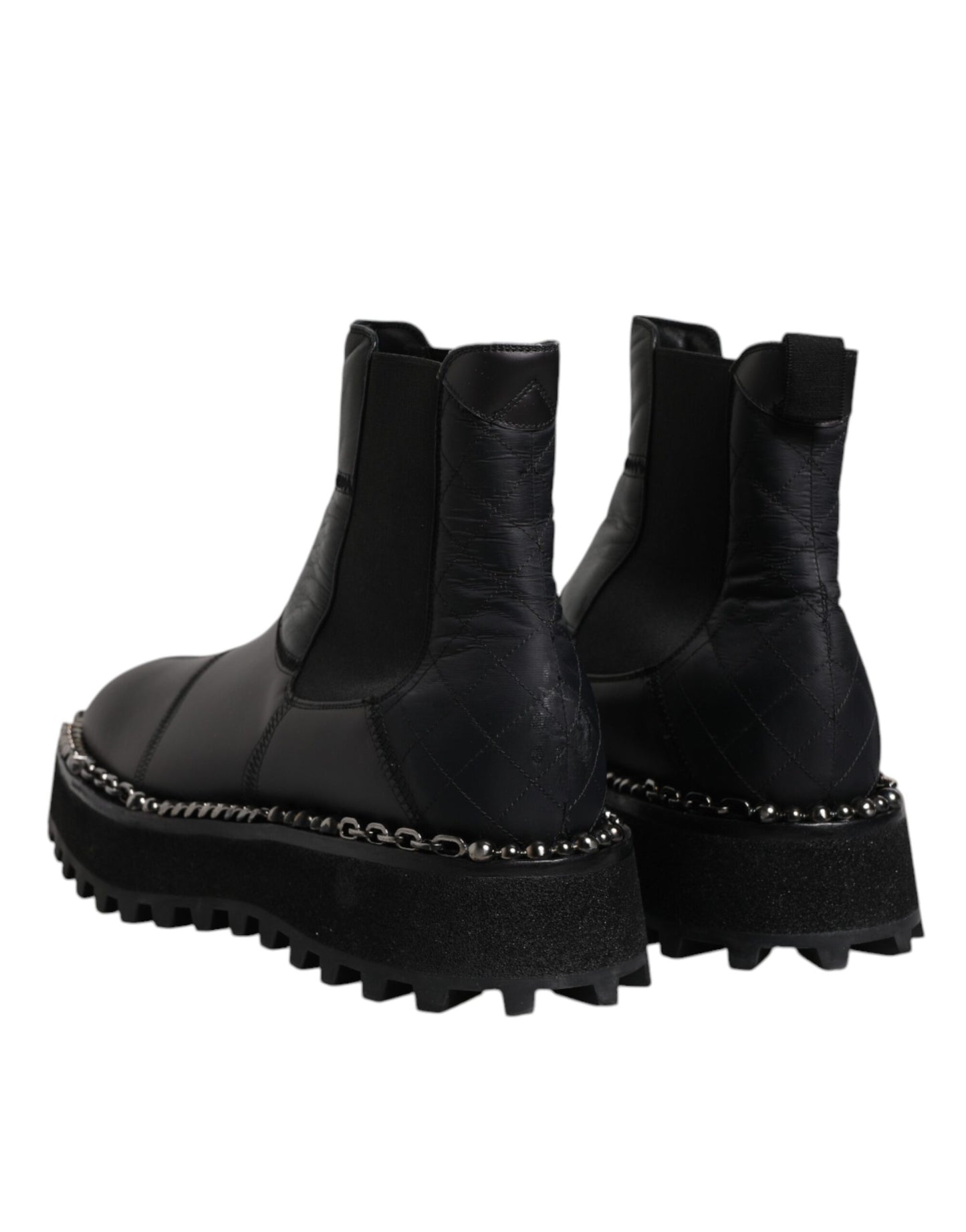 Dolce & Gabbana – Schwarze Chelsea-Stiefel aus Leder