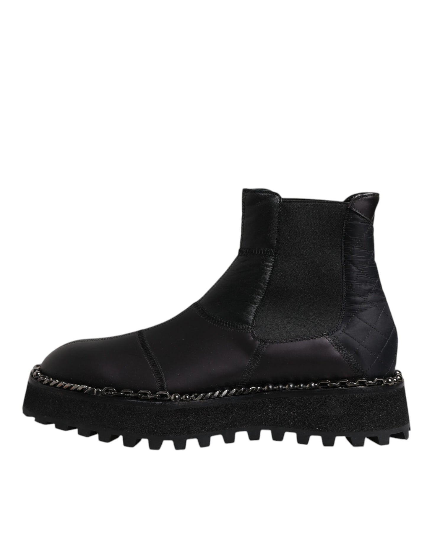 Dolce & Gabbana – Schwarze Chelsea-Stiefel aus Leder
