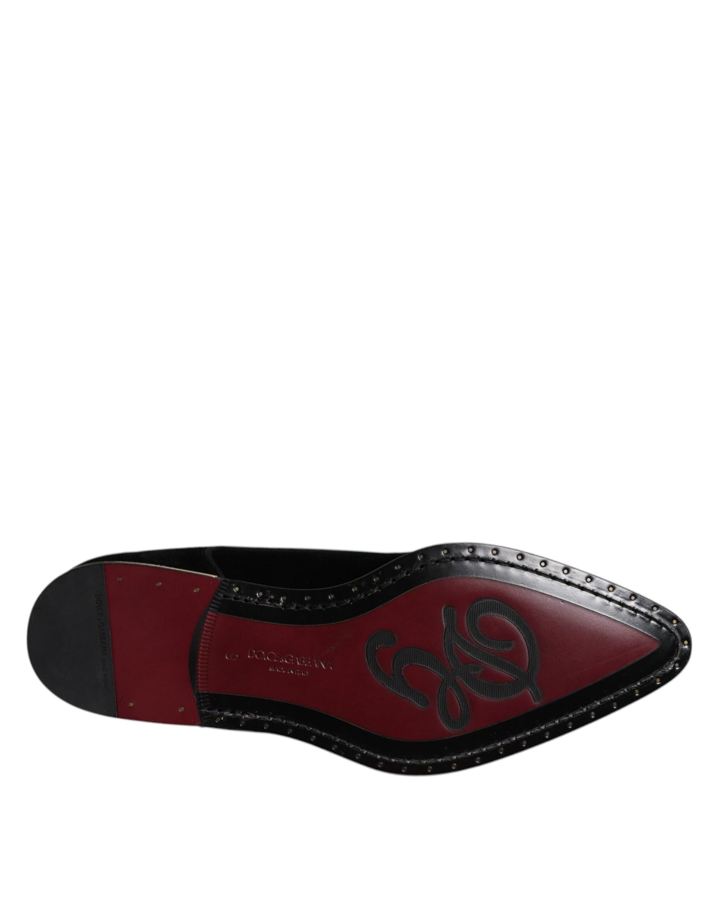 Dolce & Gabbana – Derby-Schnürschuhe aus schwarzem Baumwollsamt