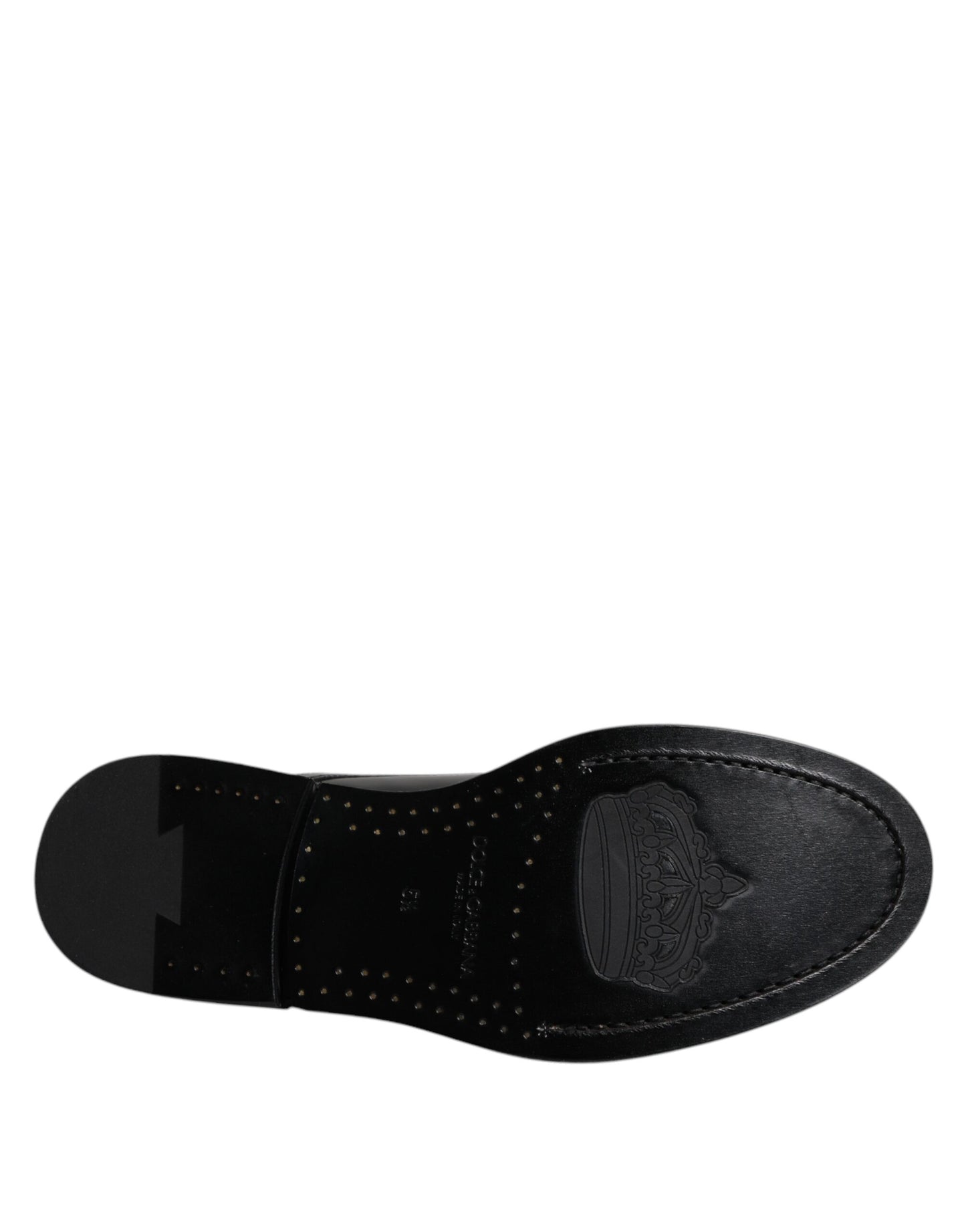 Dolce & Gabbana – Derby-Schnürschuhe aus schwarzem Lackleder für formelle Anlässe