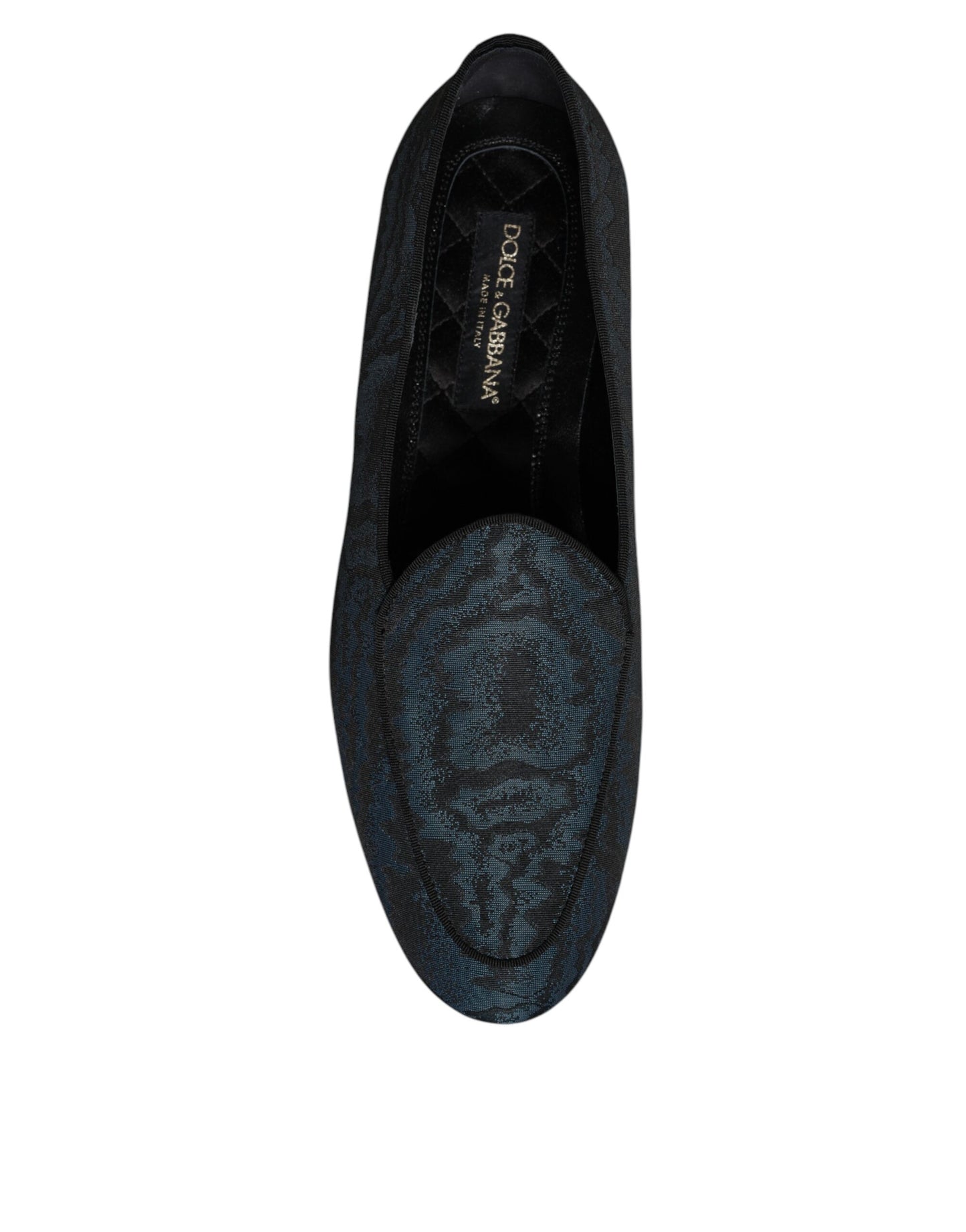 Dolce & Gabbana Blau Schwarz Flats Herren Loafer Abendschuhe