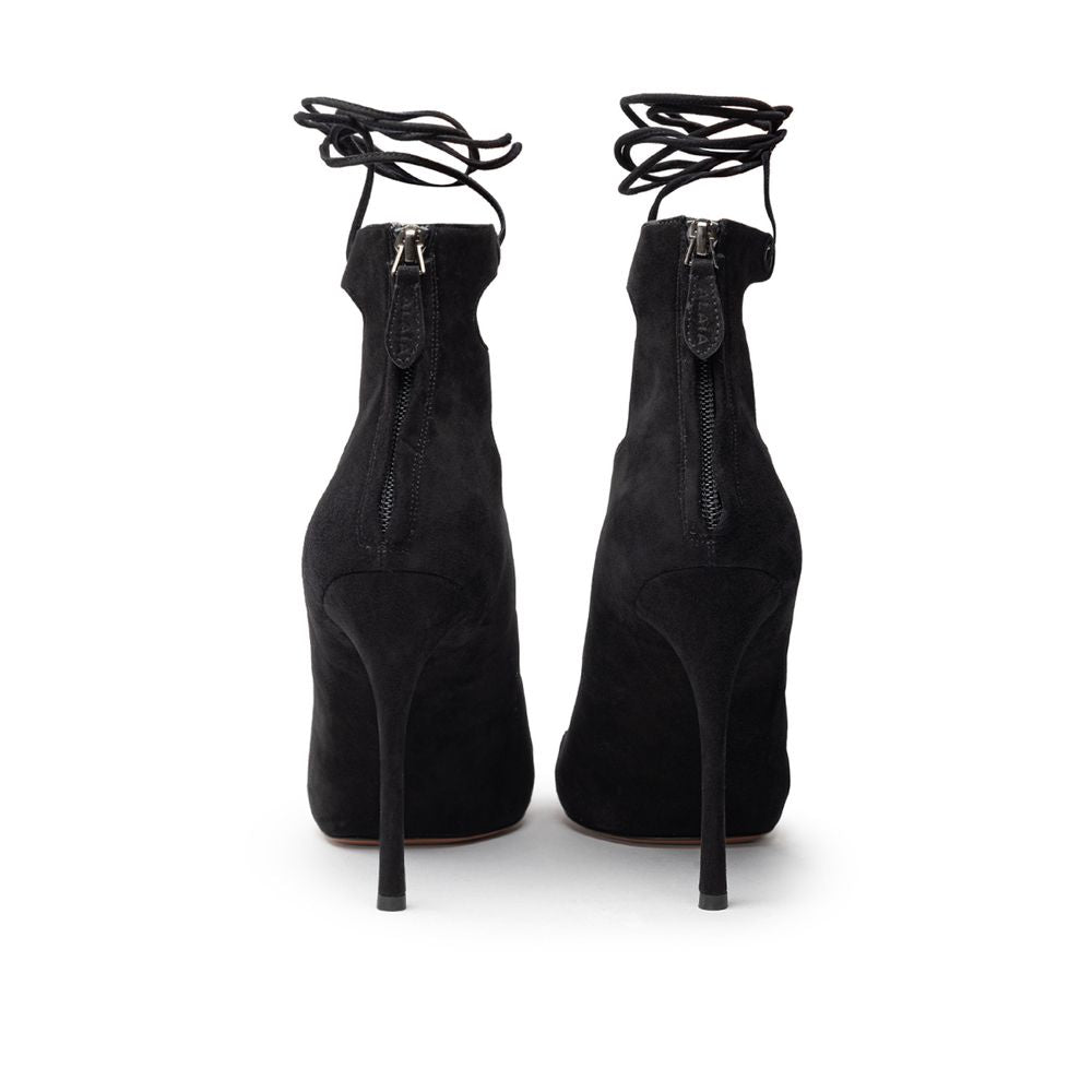 Alaïa – Scamociata-Sandale aus schwarzem Leder