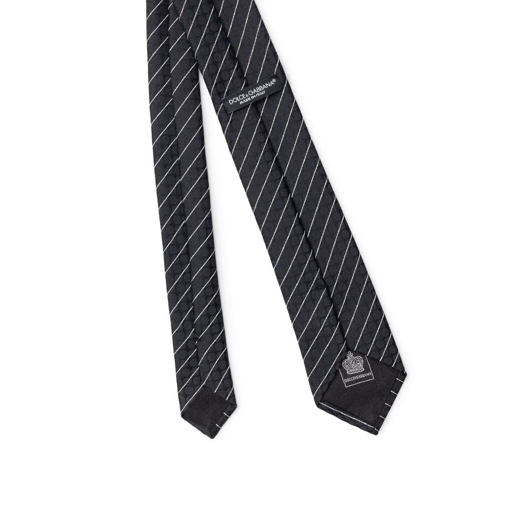 Dolce & Gabbana Schwarze Krawatten und Fliegen aus Polyester