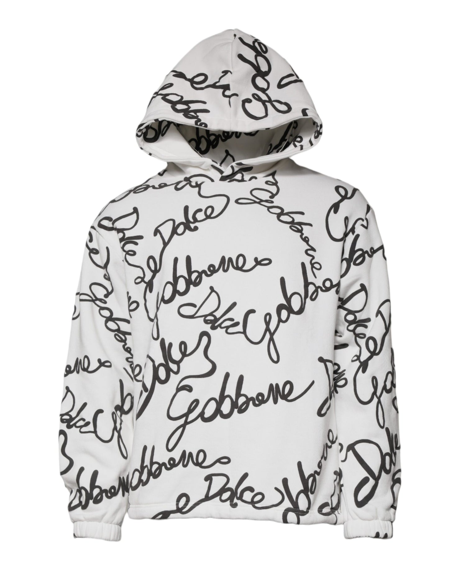 Dolce & Gabbana Weißes Logo-Sweatshirt aus Baumwolle mit Kapuze