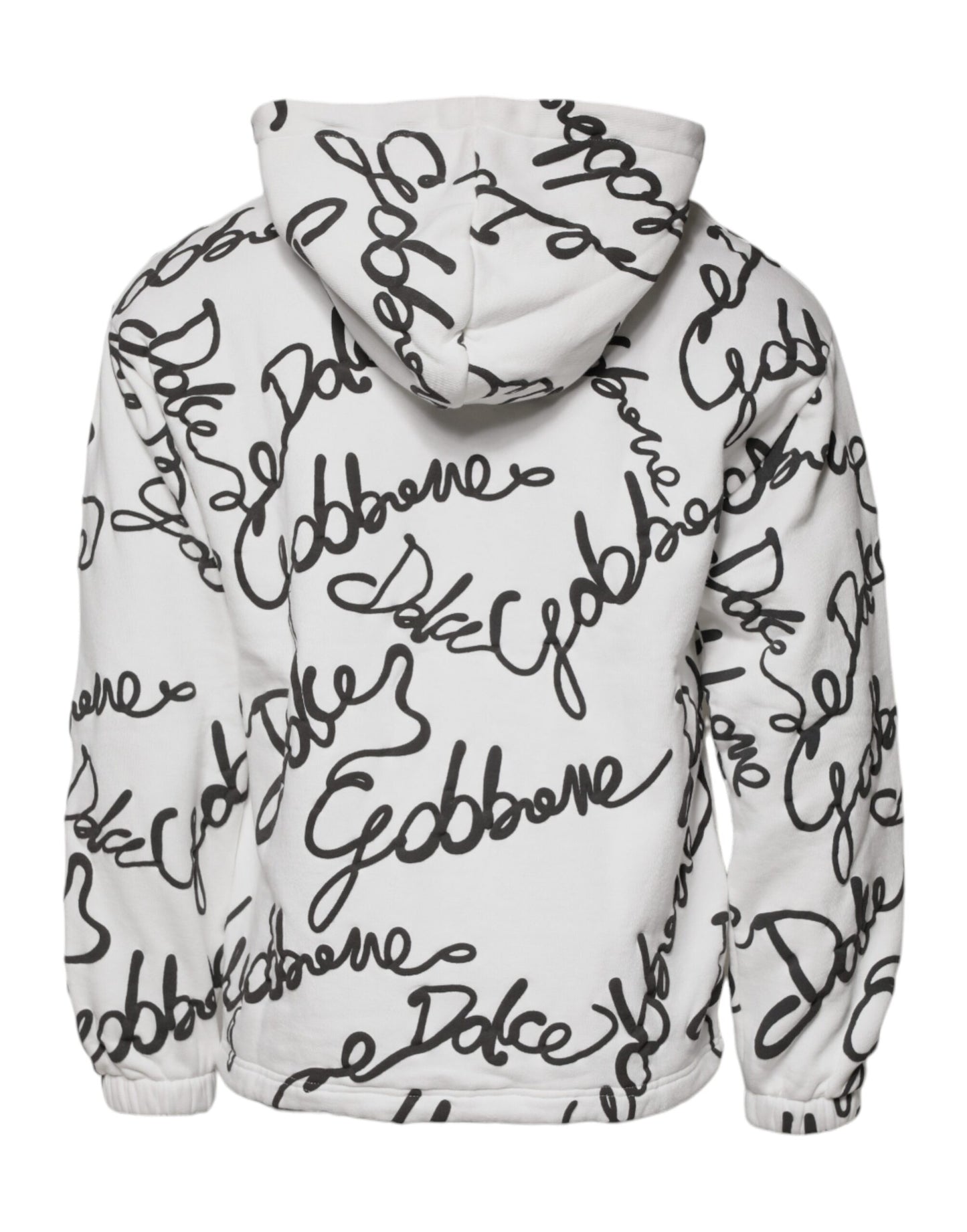Dolce & Gabbana Weißes Logo-Sweatshirt aus Baumwolle mit Kapuze