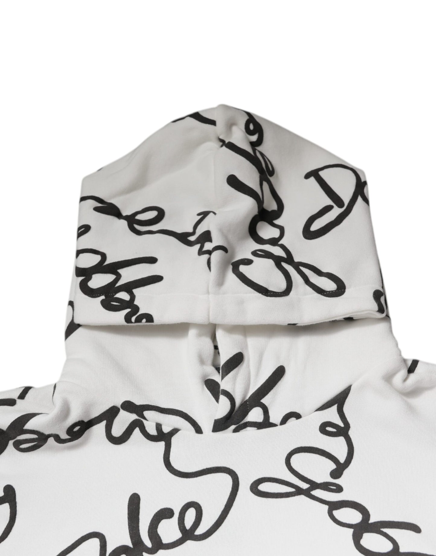 Dolce & Gabbana Weißes Logo-Sweatshirt aus Baumwolle mit Kapuze