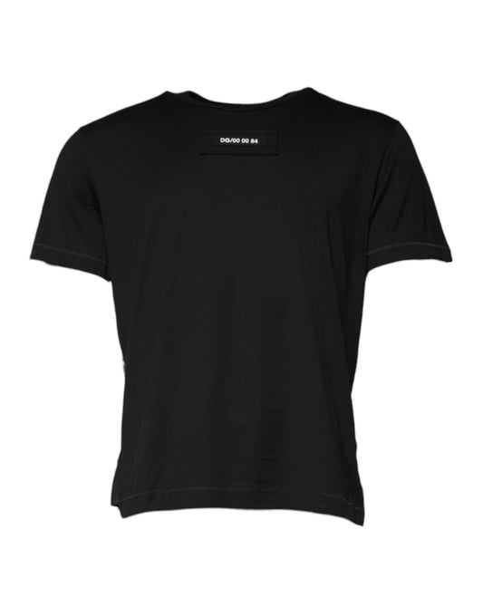 Dolce & Gabbana – Mehrfarbiges T-Shirt mit Rundhalsausschnitt und Camouflage-Muster