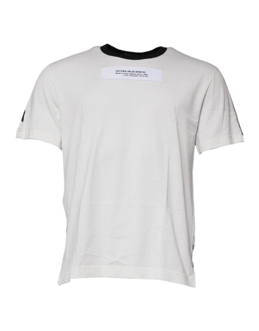 Dolce & Gabbana – Mehrfarbiges T-Shirt mit Rundhalsausschnitt und Camouflage-Muster
