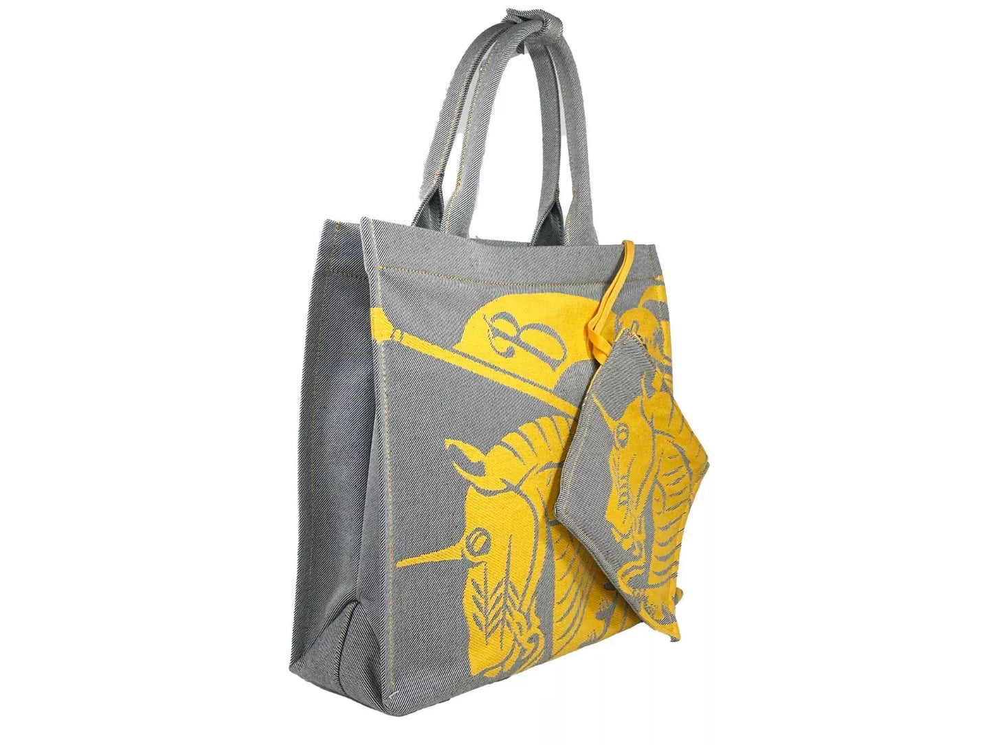 Sac fourre-tout en toile EKD Burberry avec pochette à pièces Tournesol Gris