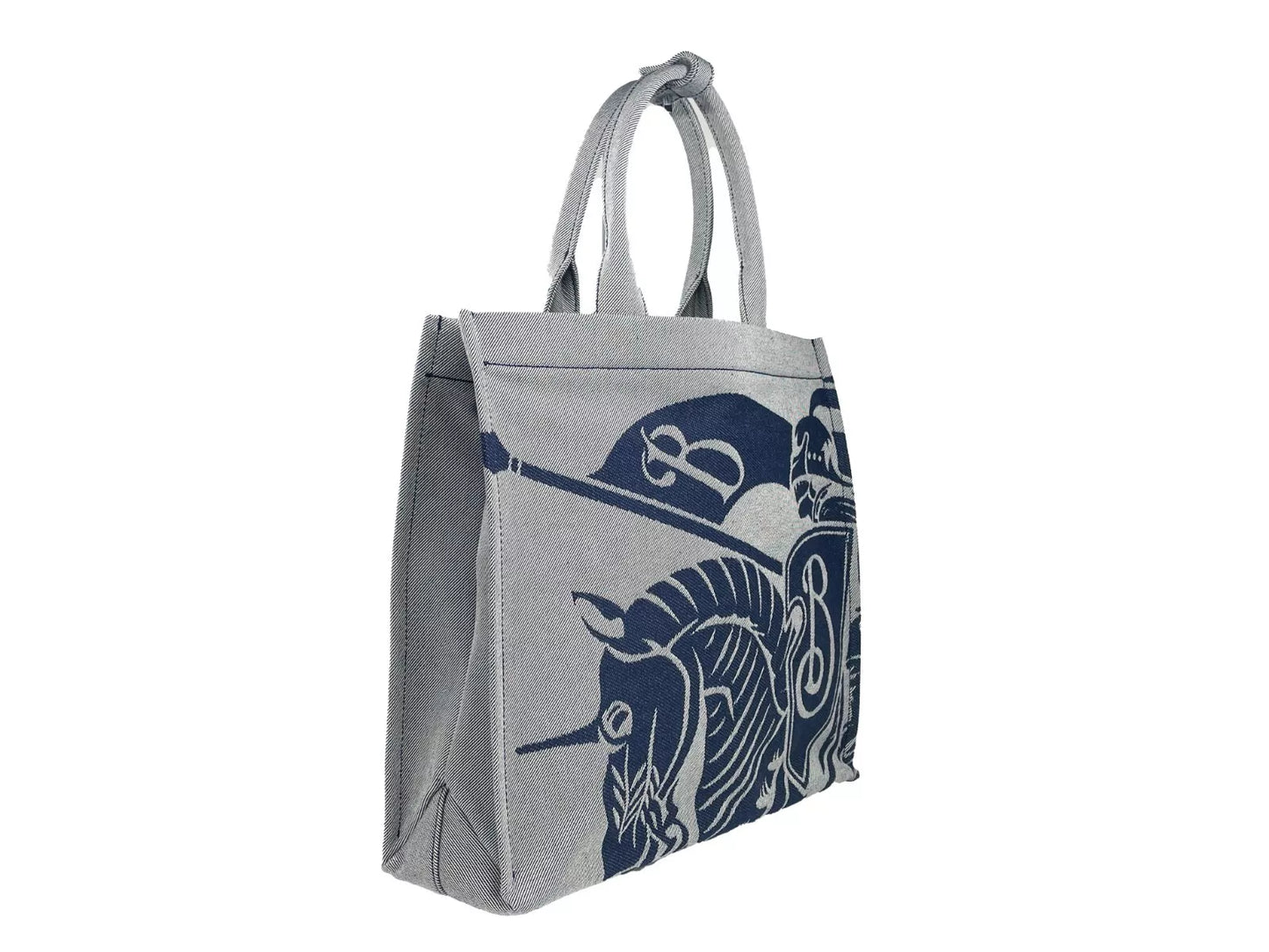 Borsa a spalla in tela EKD blu navy di Burberry con pochette per monete