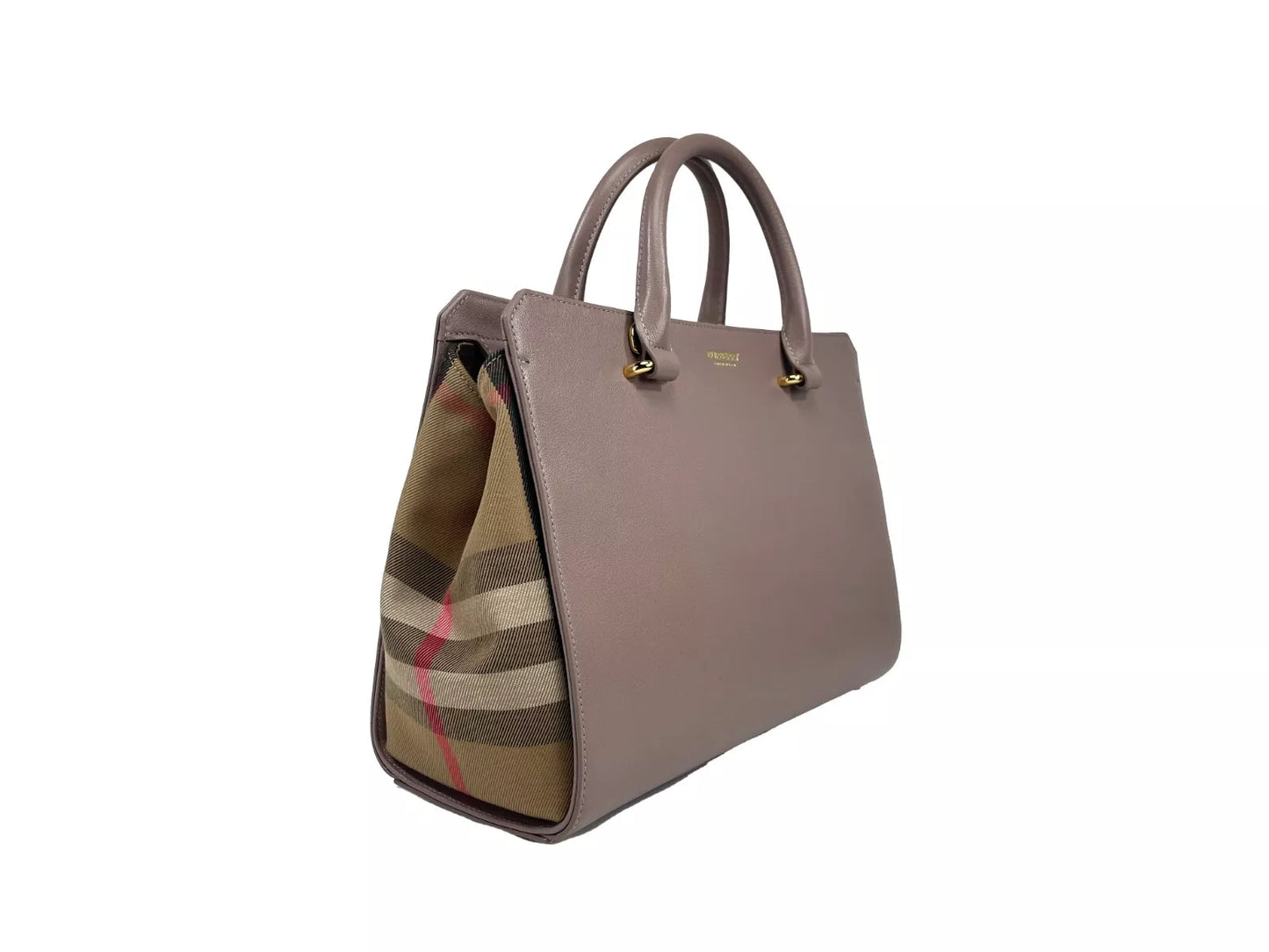 Sac à main en cuir Banwell Small de Burberry en vison gris