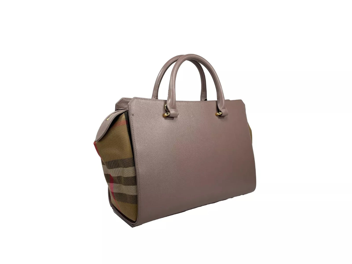 Sac à main en cuir Banwell Small de Burberry en vison gris