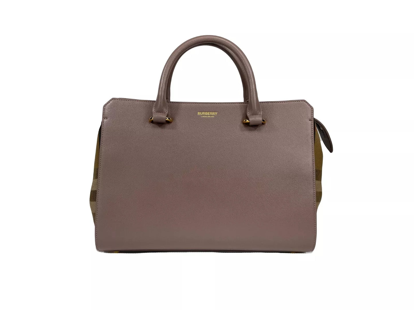 Sac à main en cuir Banwell Small de Burberry en vison gris